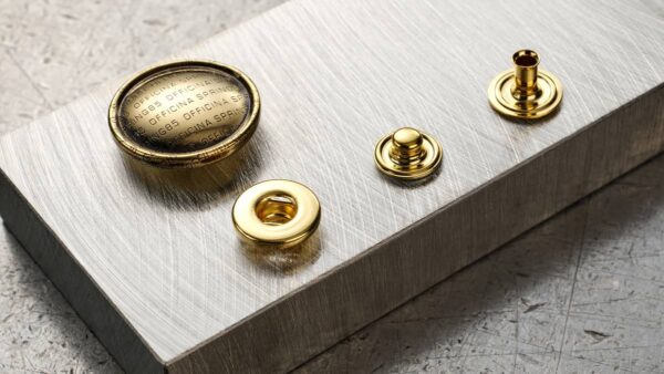 brass clip button